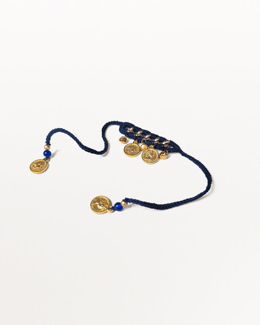 The Coin stitch Rakhi (Navy)