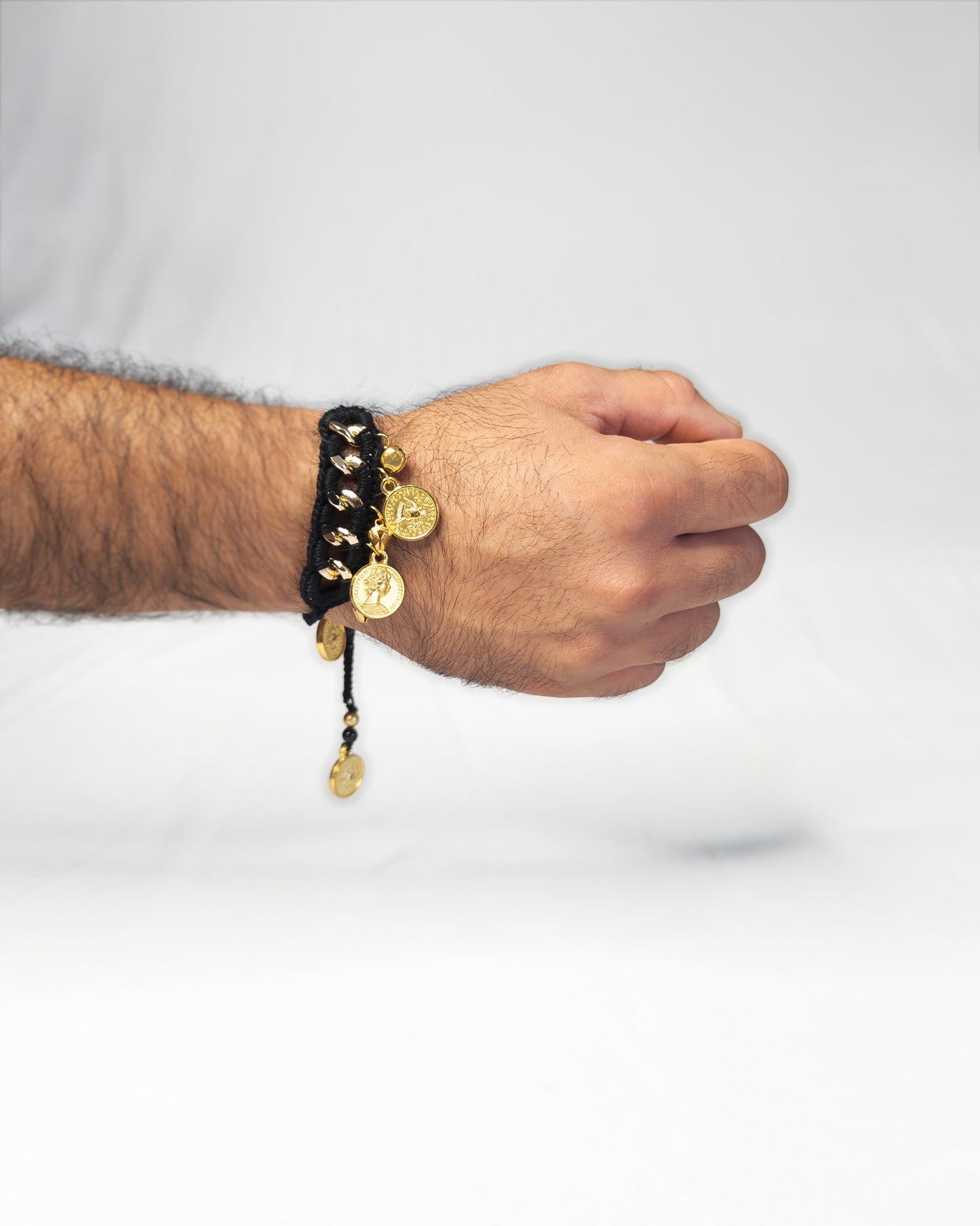 The Coin stitch Rakhi (Black)
