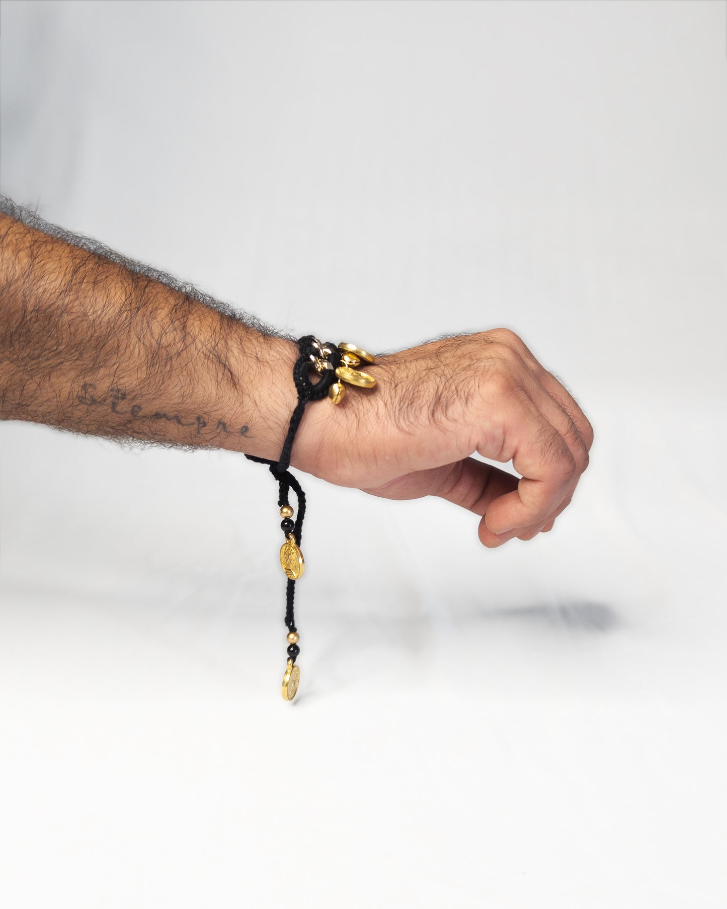 The Coin stitch Rakhi (Black)