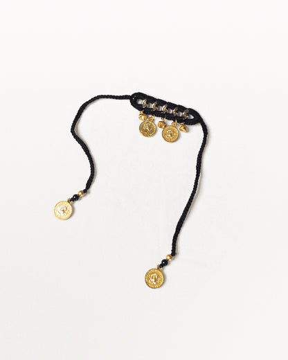 The Coin stitch Rakhi (Black)