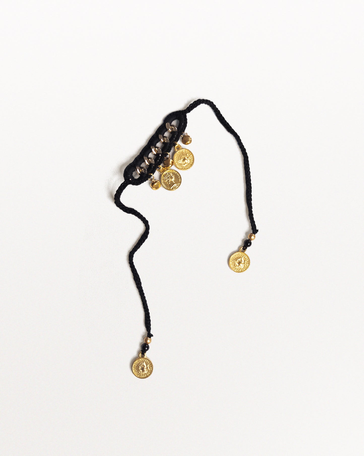The Coin stitch Rakhi (Black)