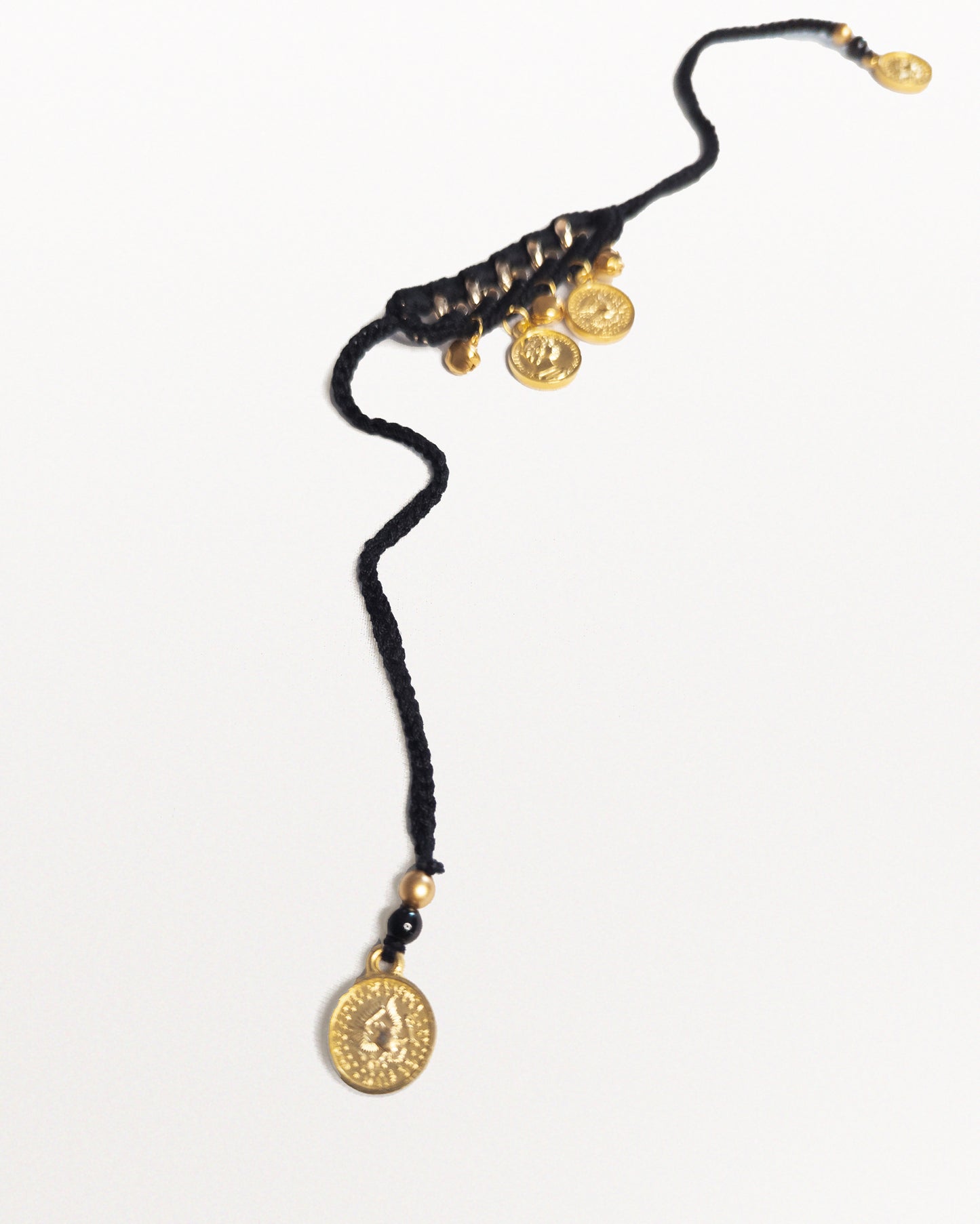 The Coin stitch Rakhi (Black)