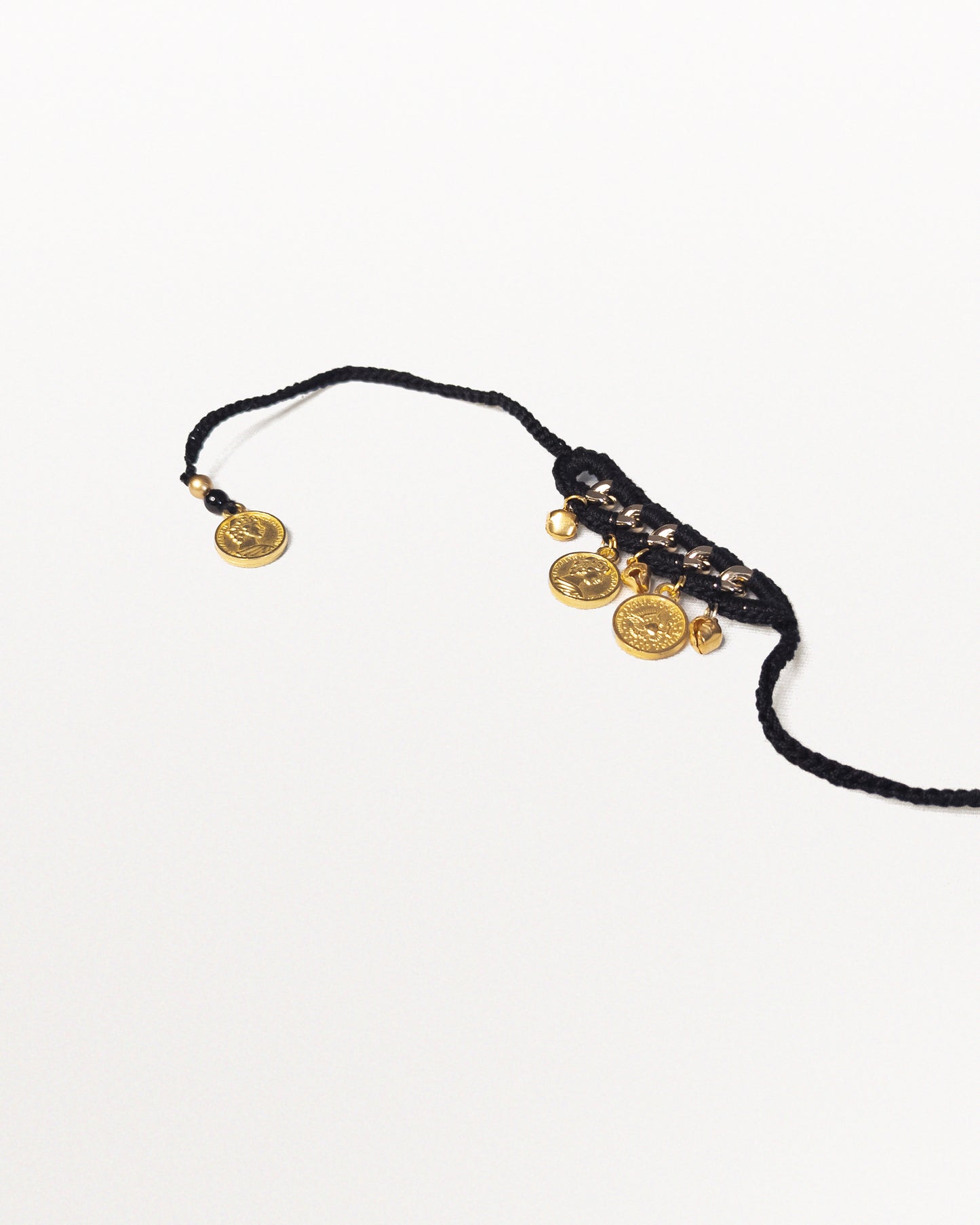 The Coin stitch Rakhi (Black)