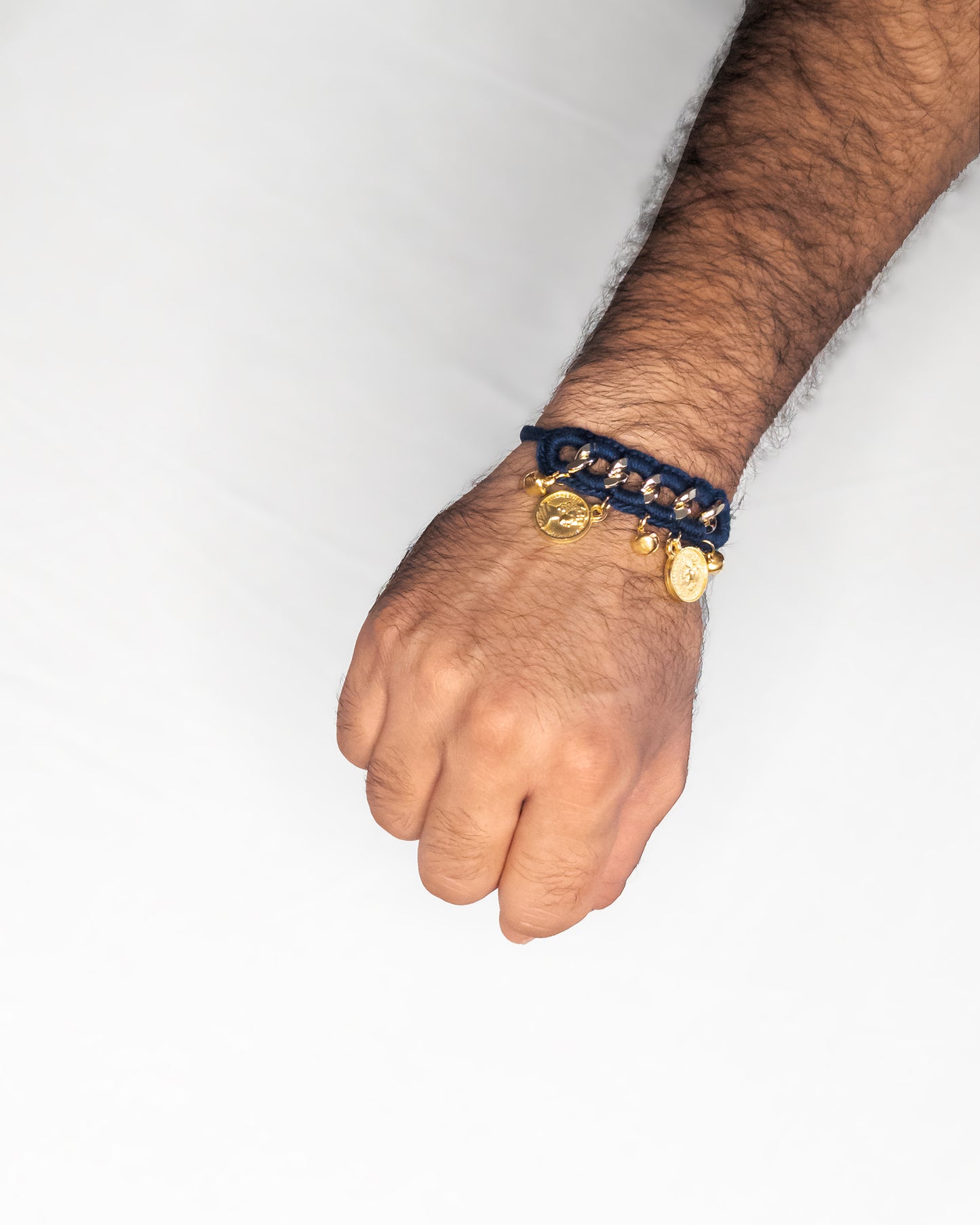 The Coin stitch Rakhi (Navy)