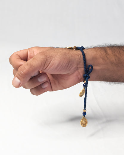The Coin stitch Rakhi (Navy)
