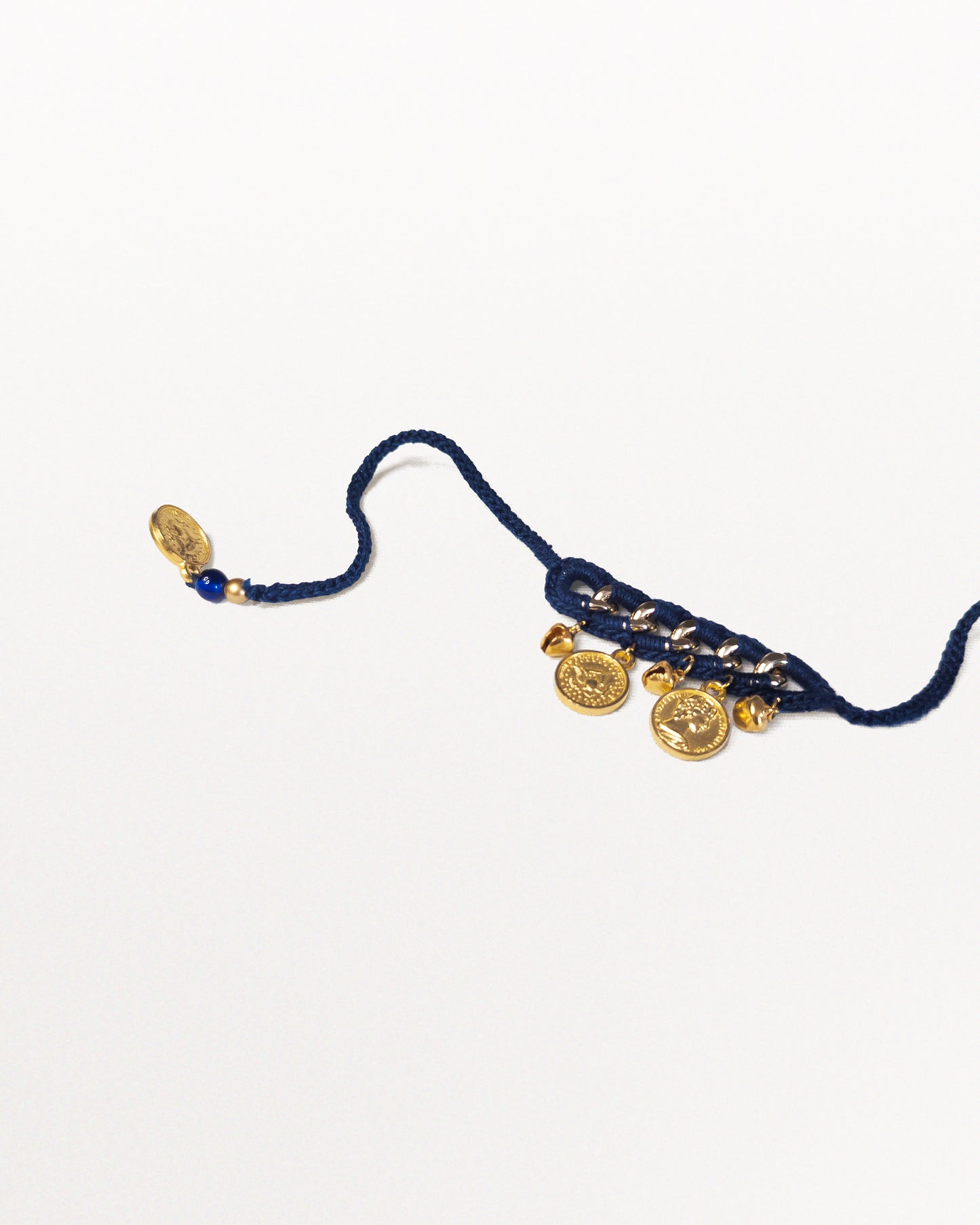 The Coin stitch Rakhi (Navy)