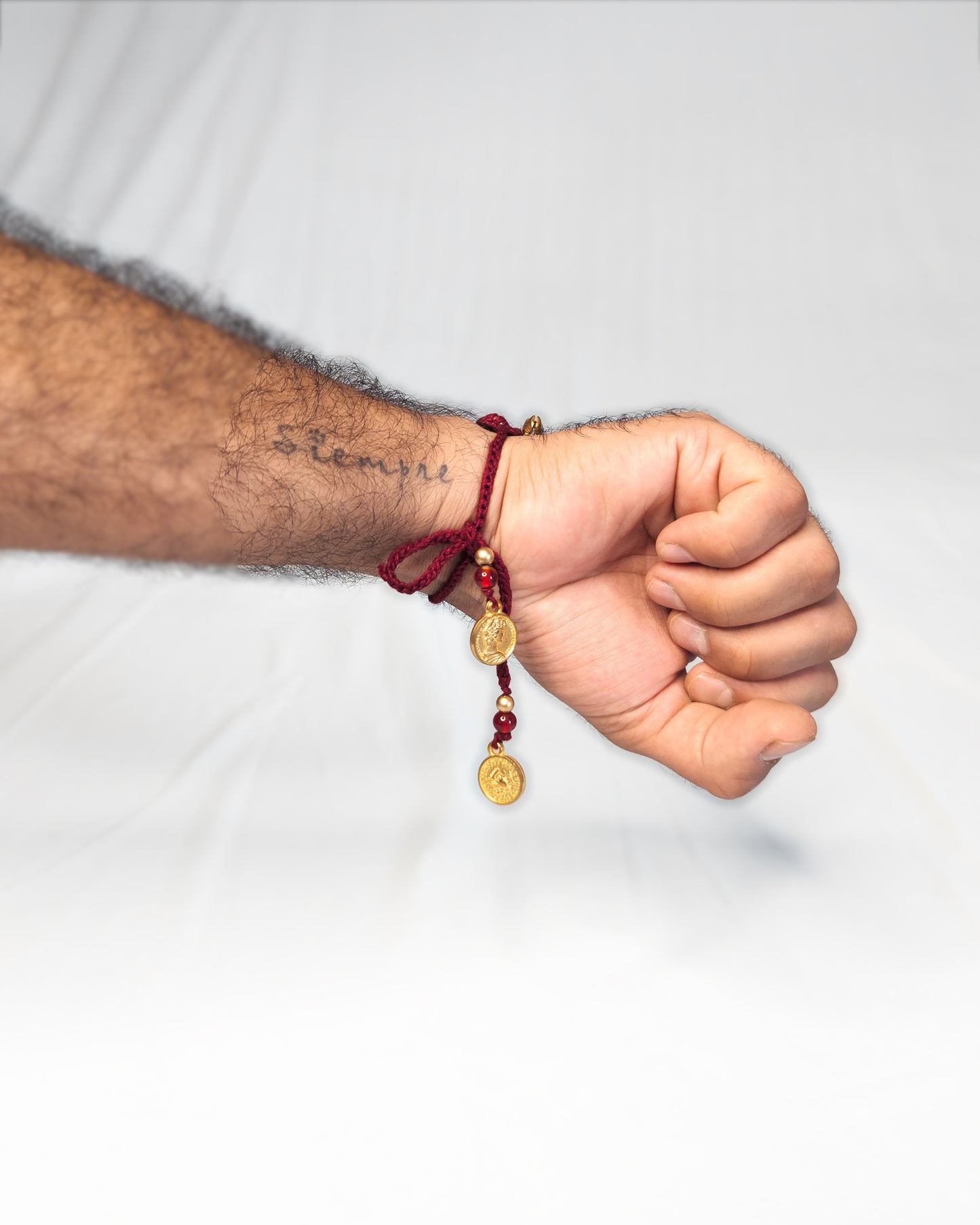The Coin stitch Rakhi (Maroon)