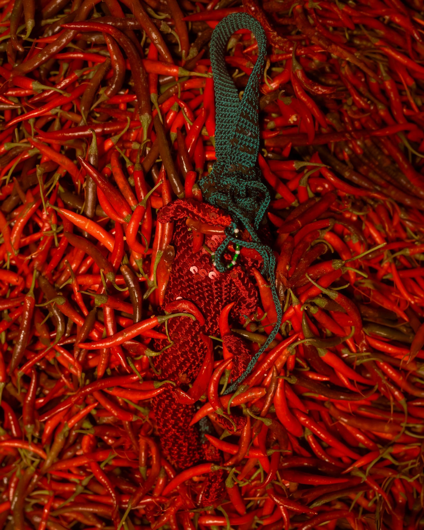 Mirchi Potli — Hand-Crocheted Chilli Statement Bag