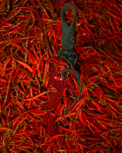 Mirchi Potli — Hand-Crocheted Chilli Statement Bag